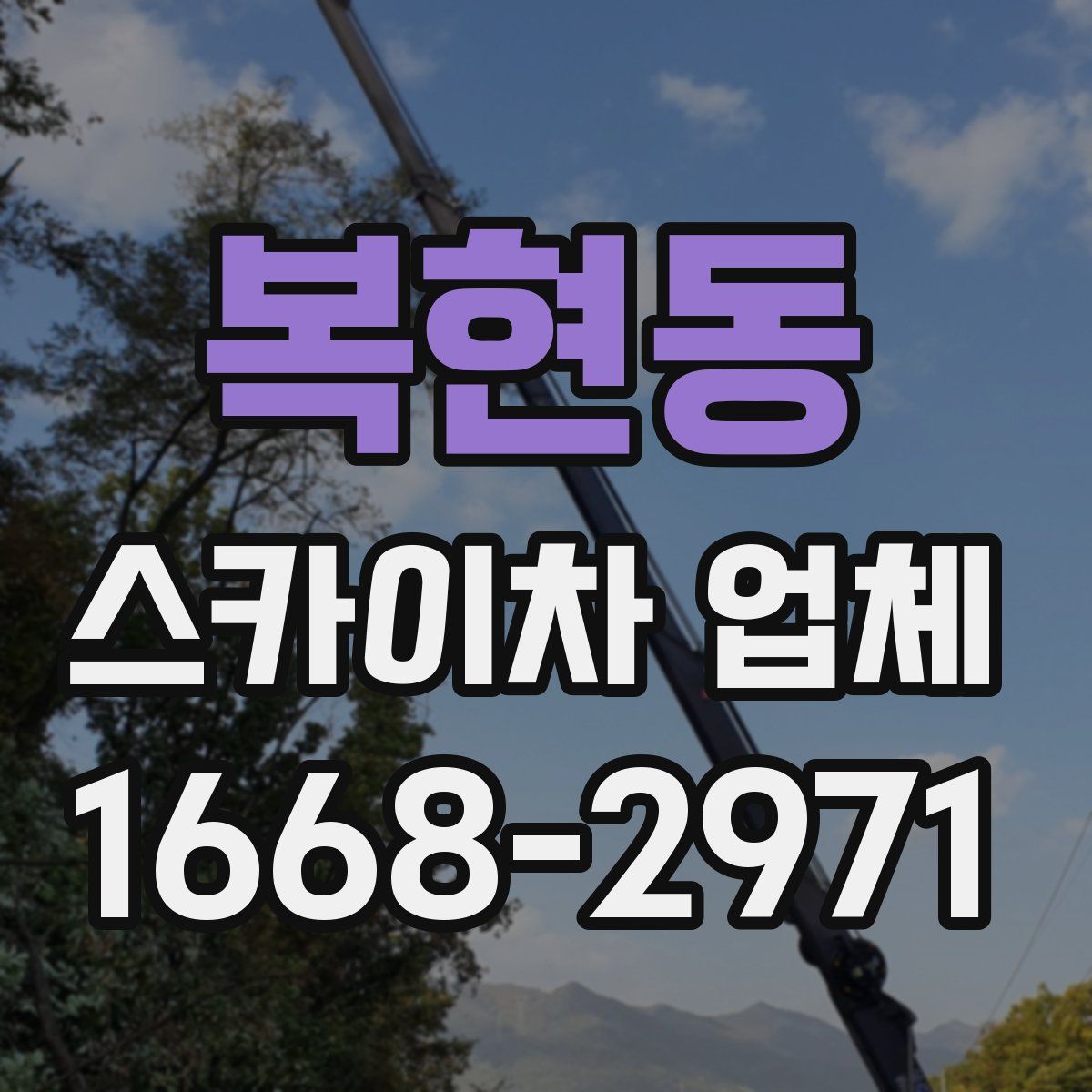 복현동 스카이차 업체