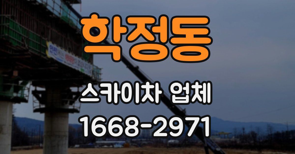 학정동 스카이차 업체