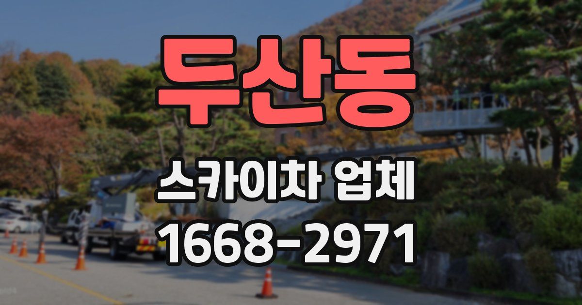 두산동 스카이차 업체