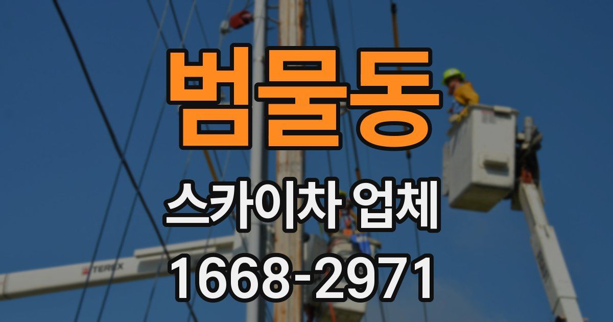 범물동 스카이차 업체