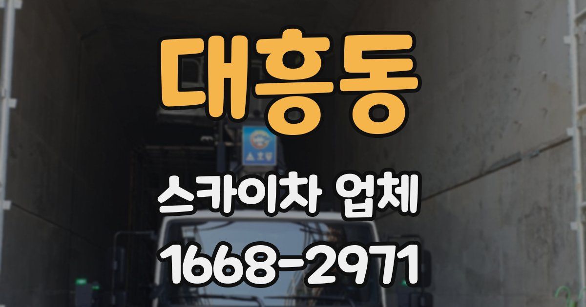 대흥동 스카이차 업체