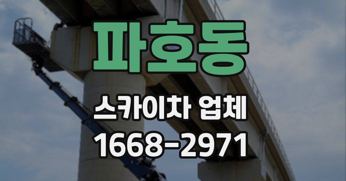 파호동 스카이차 업체