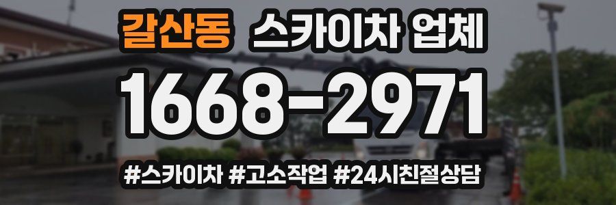 갈산동 스카이차 업체