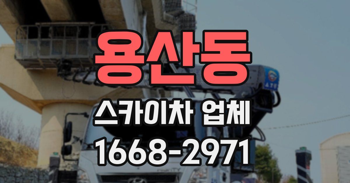 용산동 스카이차 업체