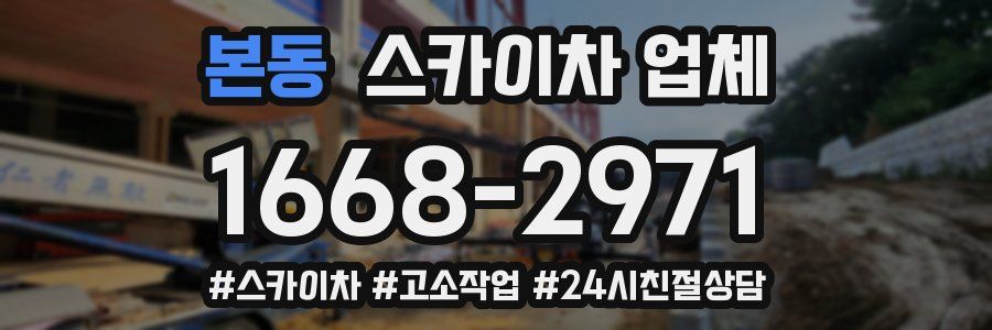본동 스카이차 업체