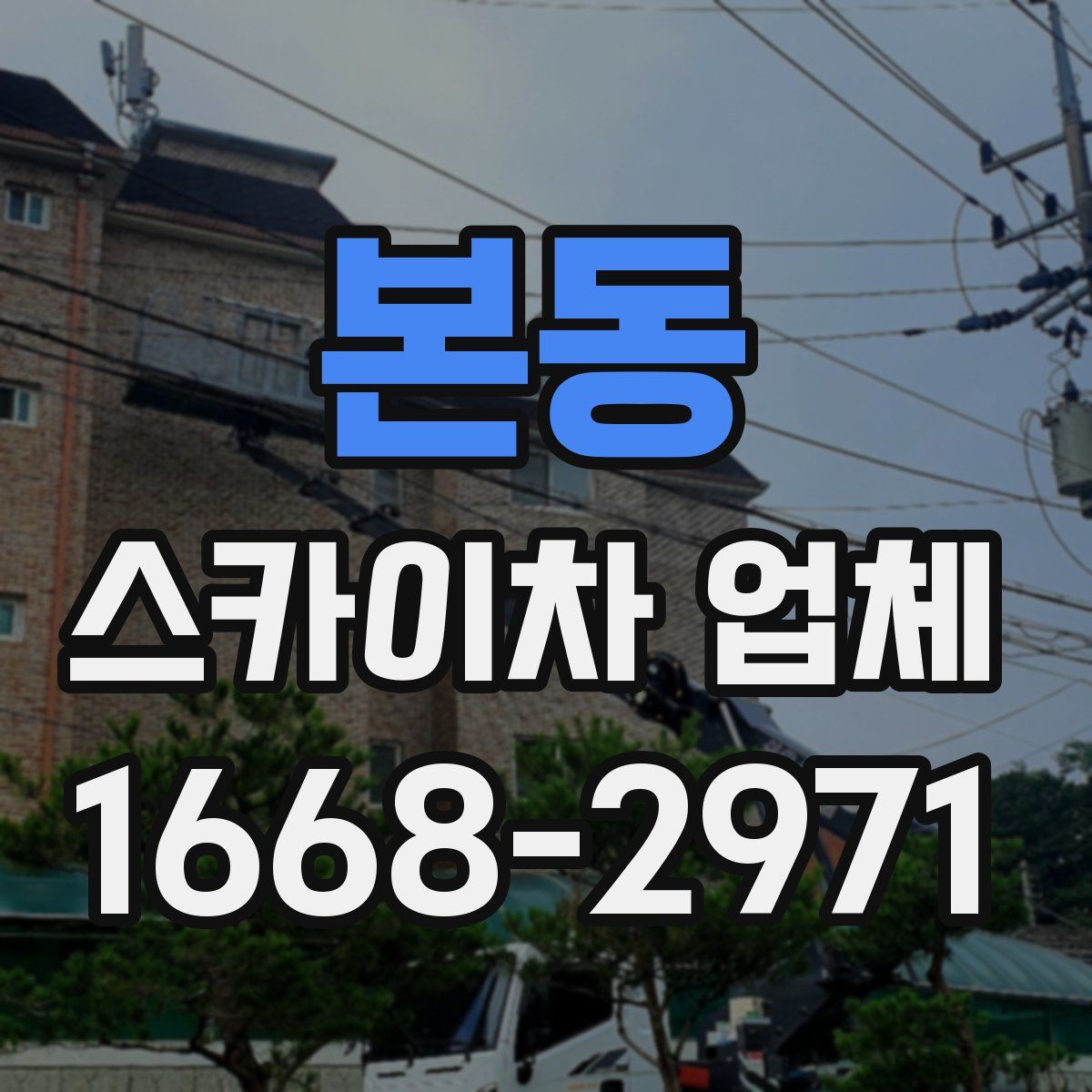 본동 스카이차 업체