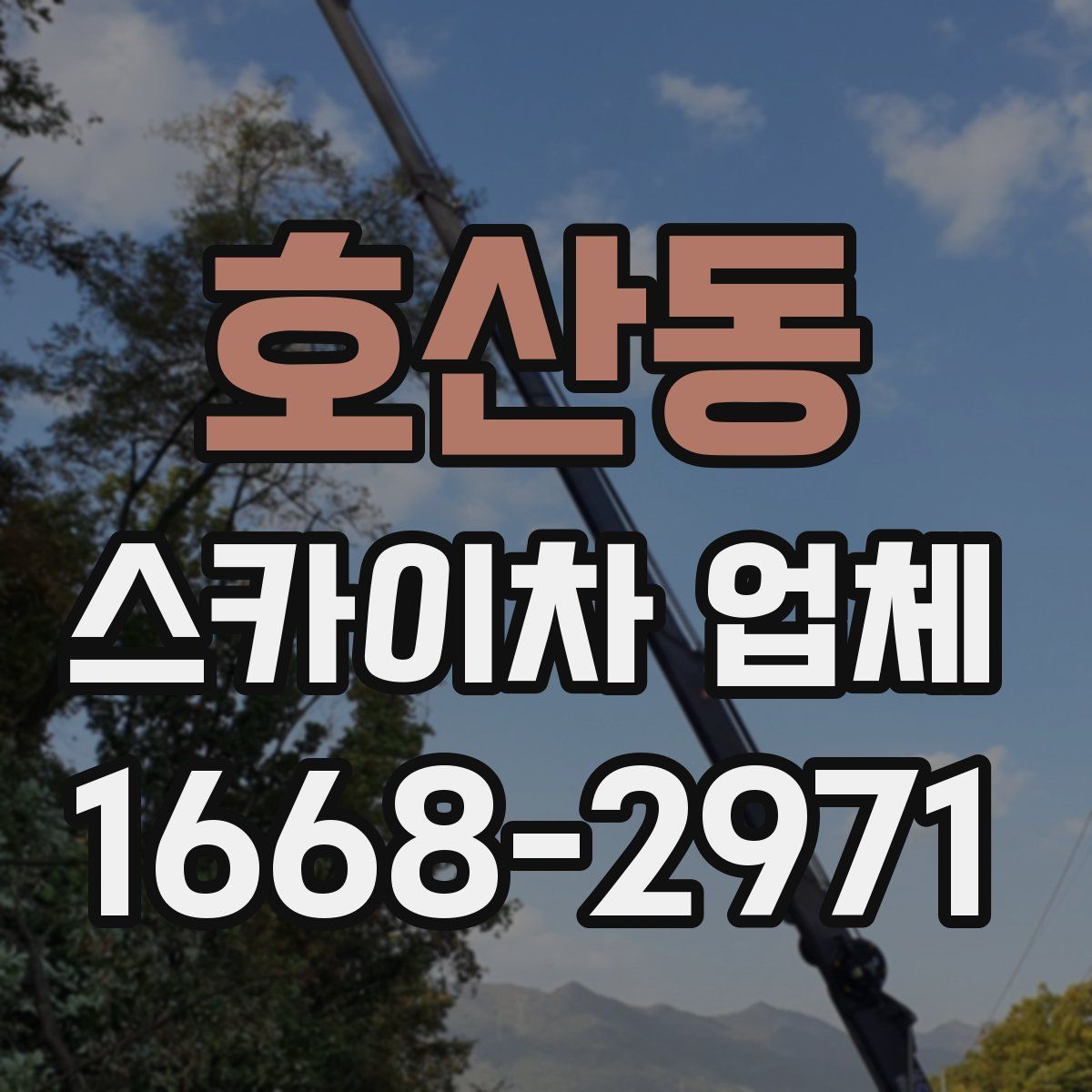 호산동 스카이차 업체