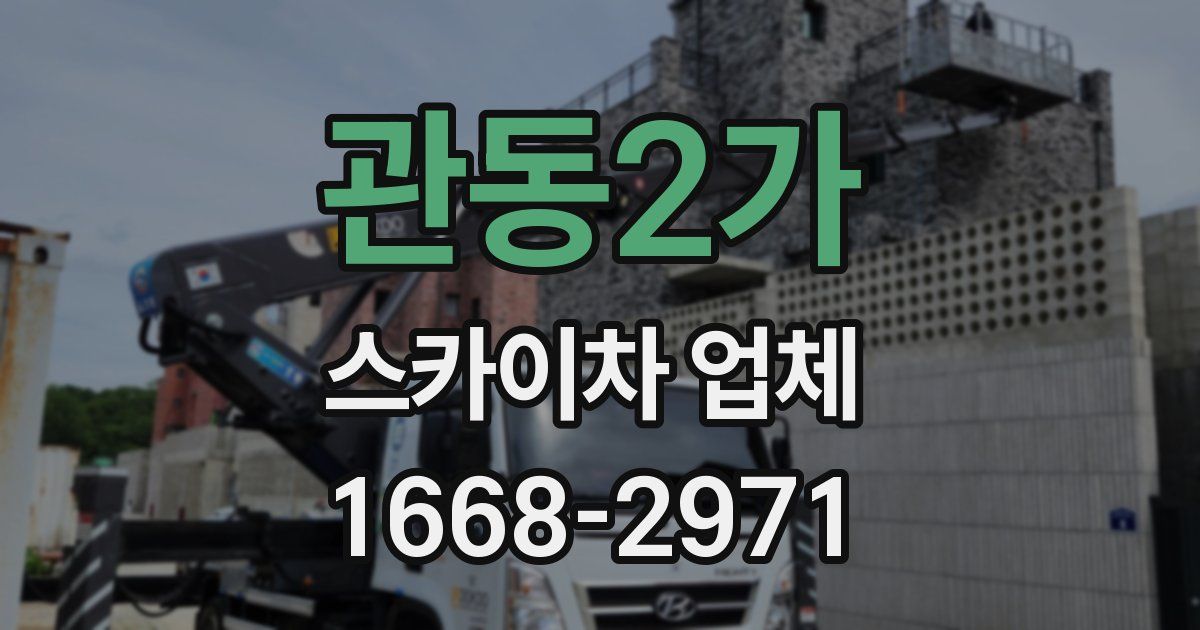 관동2가 스카이차 업체