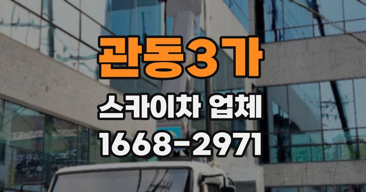 관동3가 스카이차 업체