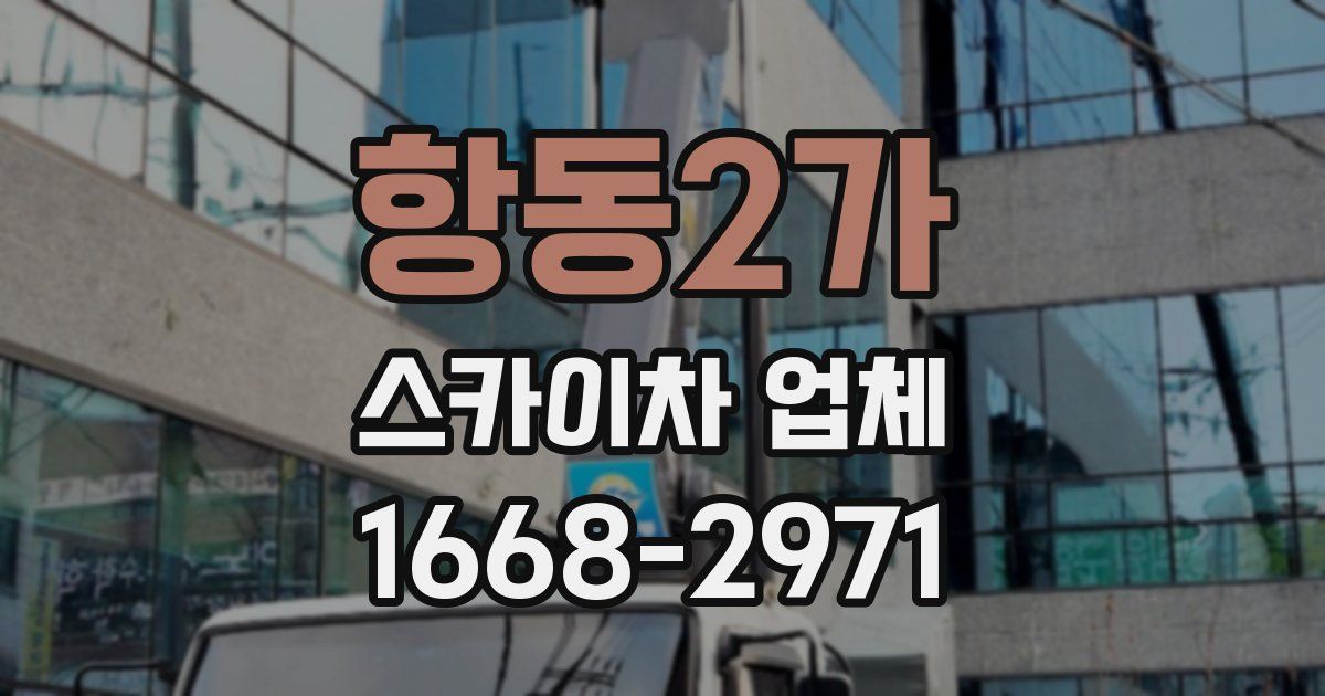 항동2가 스카이차 업체