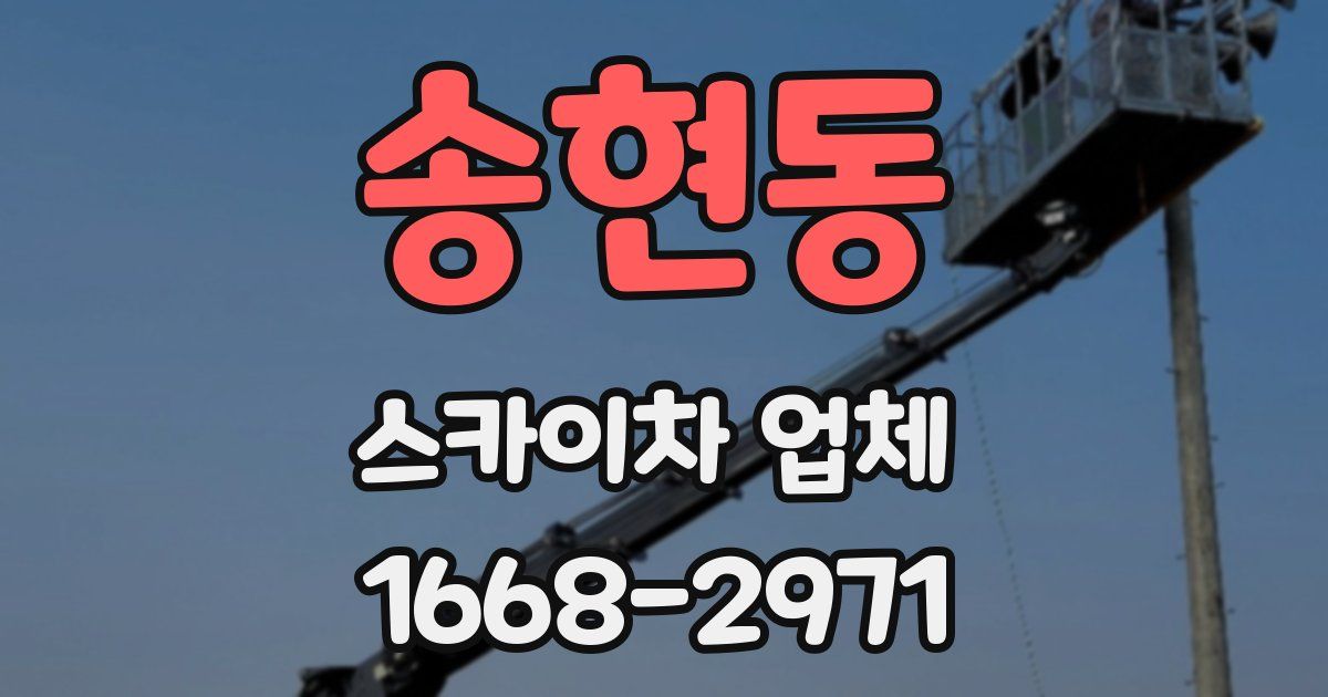 송현동 스카이차 업체