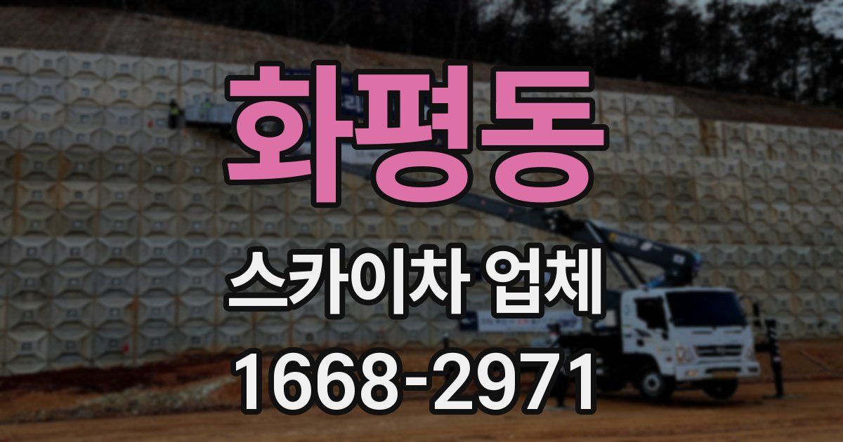 화평동 스카이차 업체