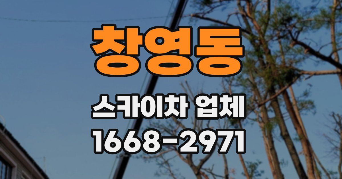 창영동 스카이차 업체