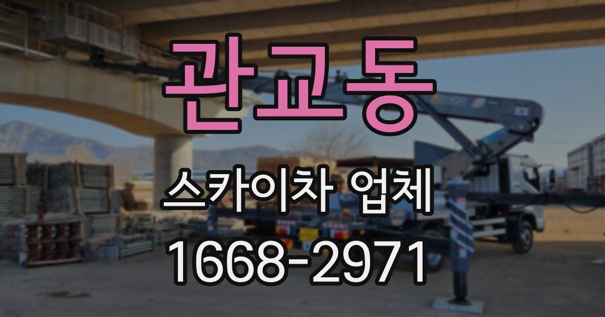 관교동 스카이차 업체