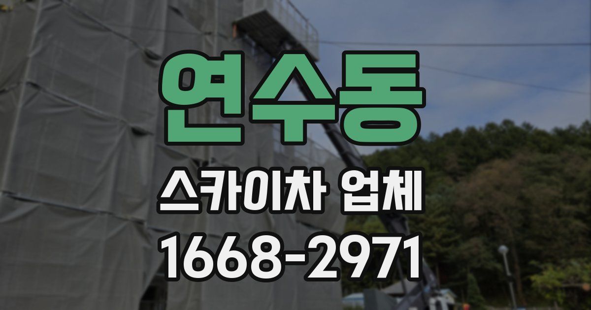연수동 스카이차 업체