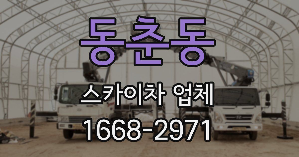 동춘동 스카이차 업체