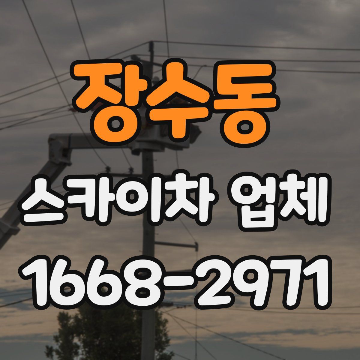 장수동 스카이차 업체