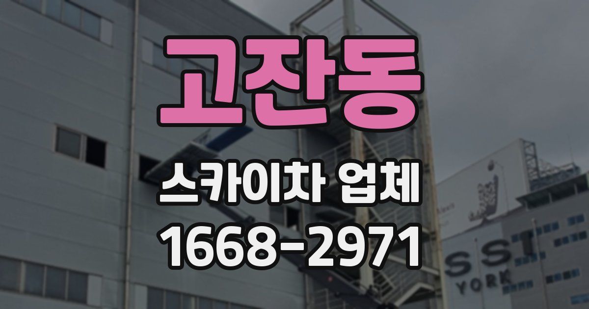 고잔동 스카이차 업체