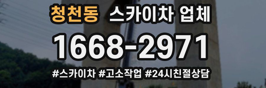 청천동 스카이차 업체