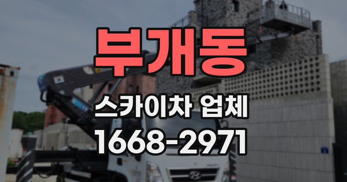 부개동 스카이차 업체
