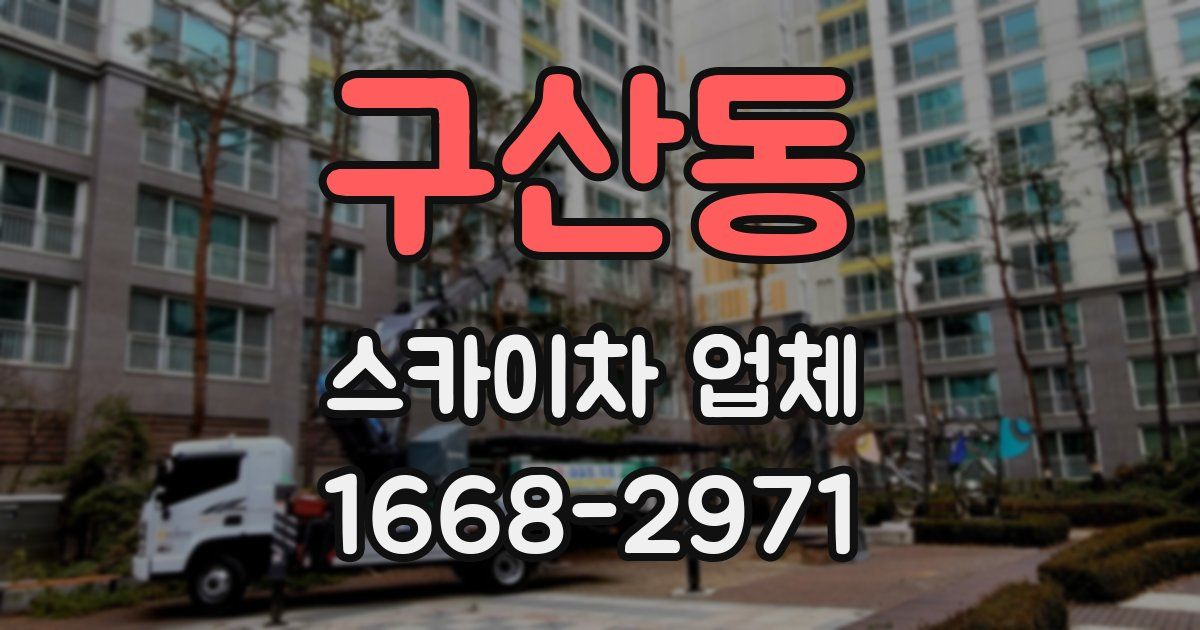 구산동 스카이차 업체