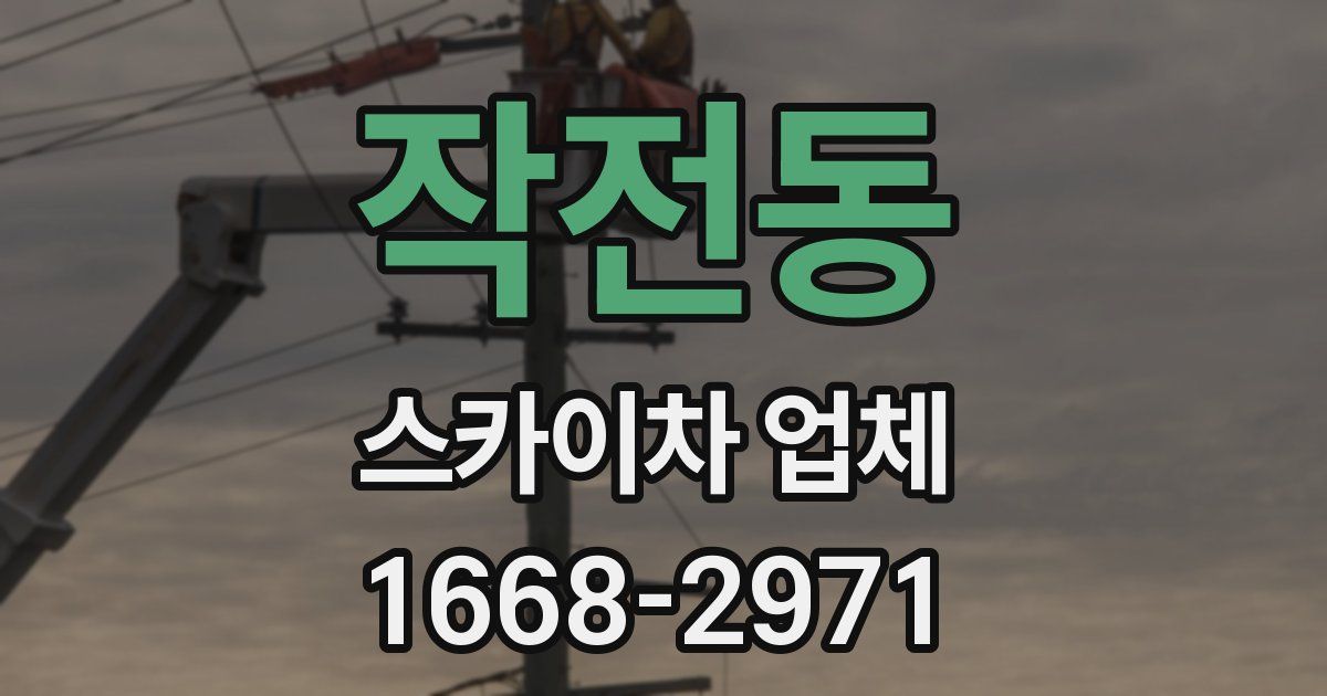 작전동 스카이차 업체