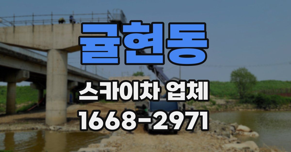 귤현동 스카이차 업체