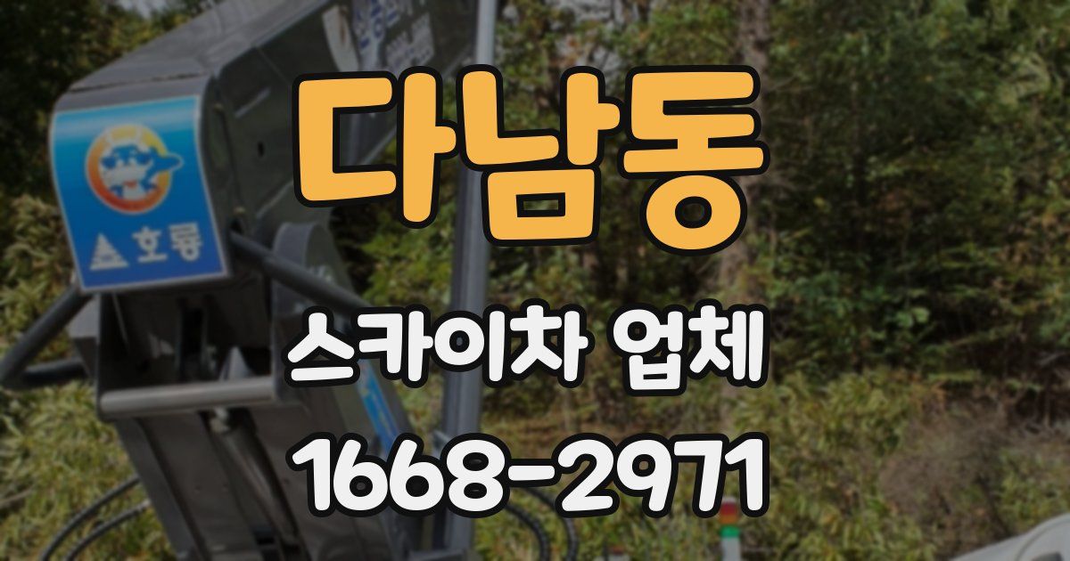 다남동 스카이차 업체