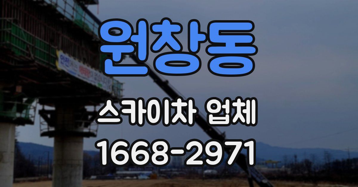 원창동 스카이차 업체