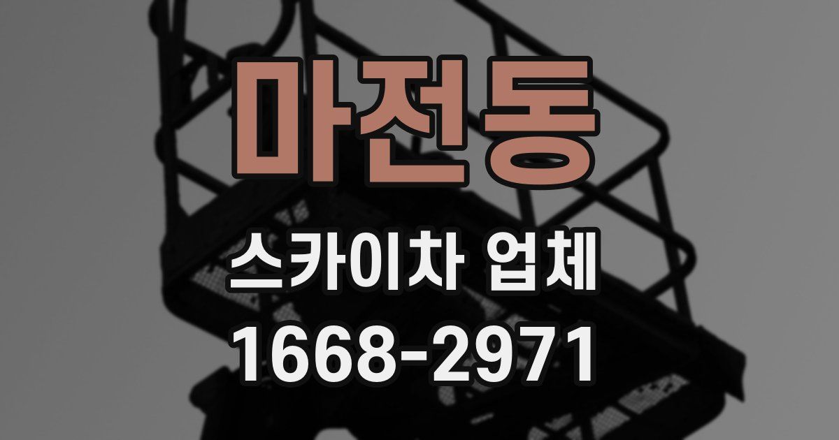 마전동 스카이차 업체