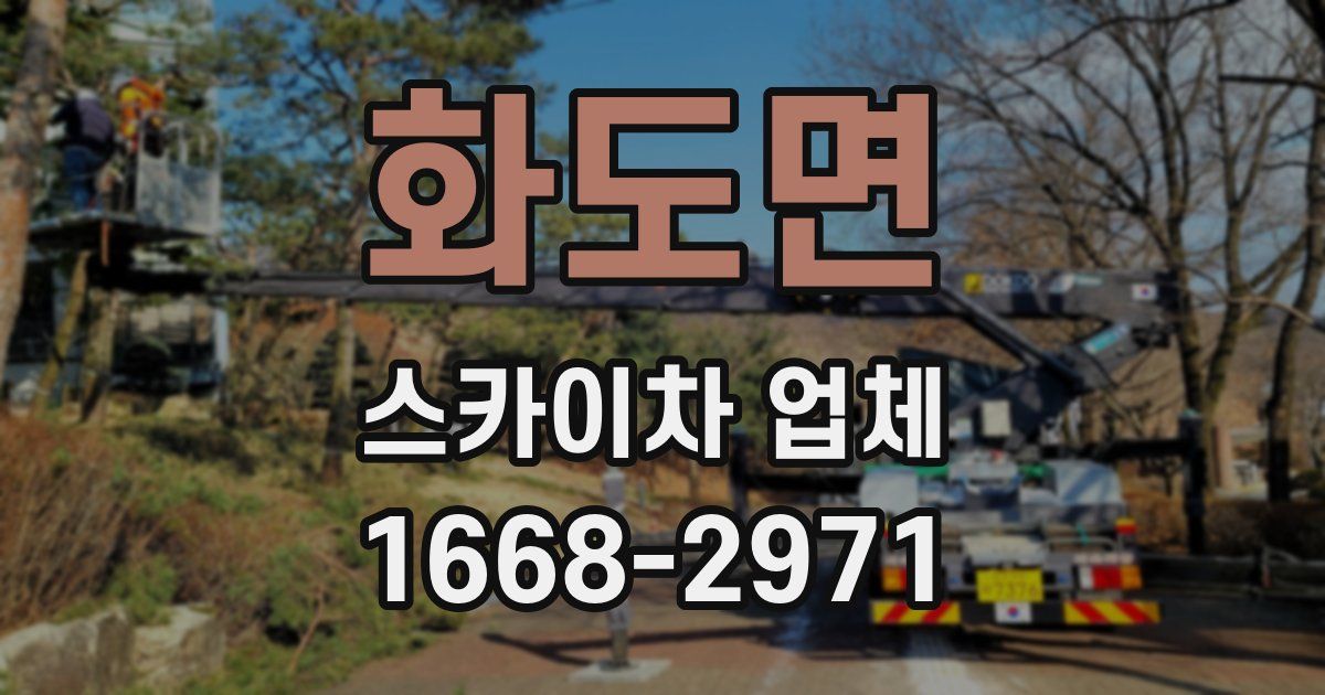 화도면 스카이차 업체