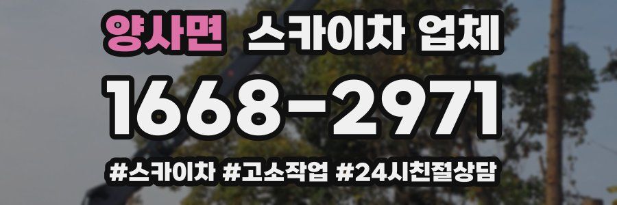 양사면 스카이차 업체