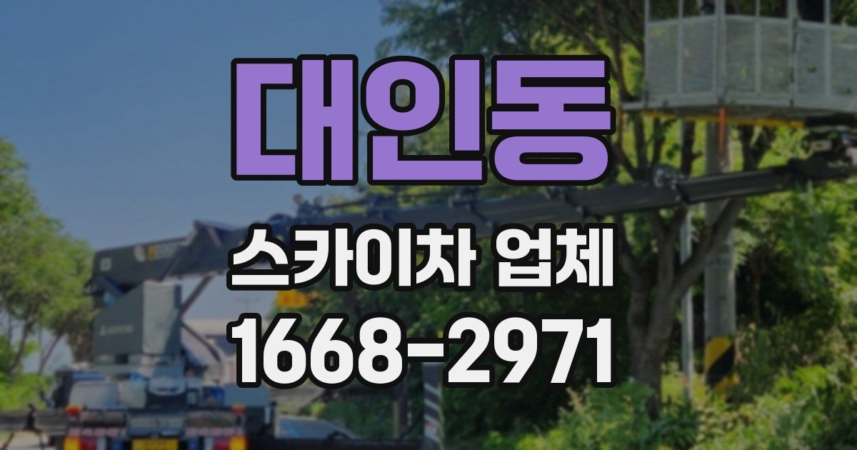 대인동 스카이차 업체