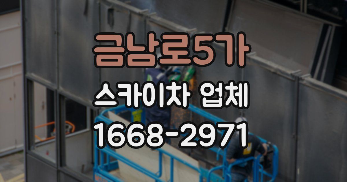 금남로5가 스카이차 업체