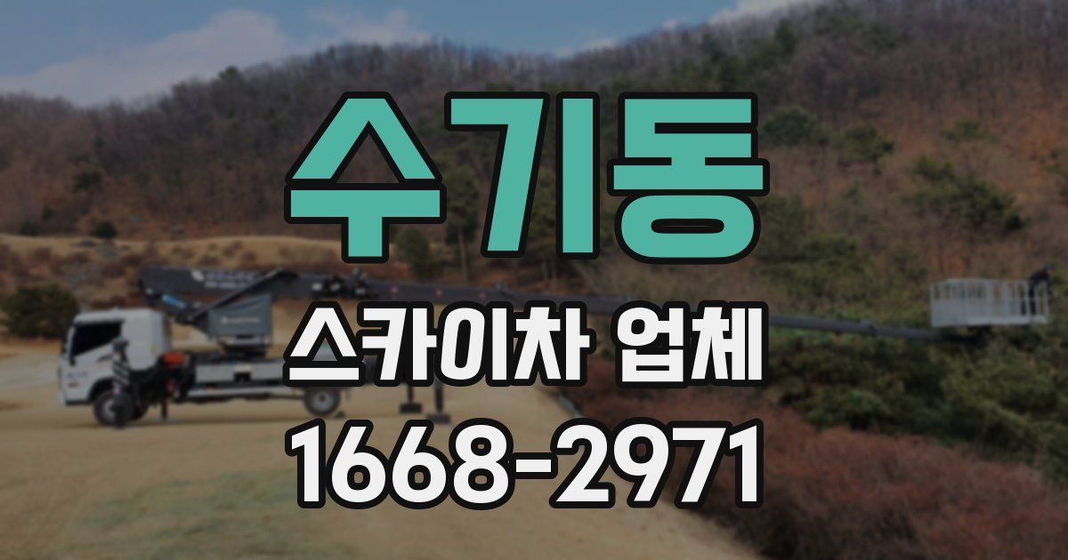 수기동 스카이차 업체