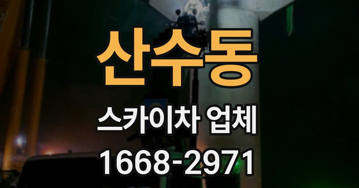 산수동 스카이차 업체