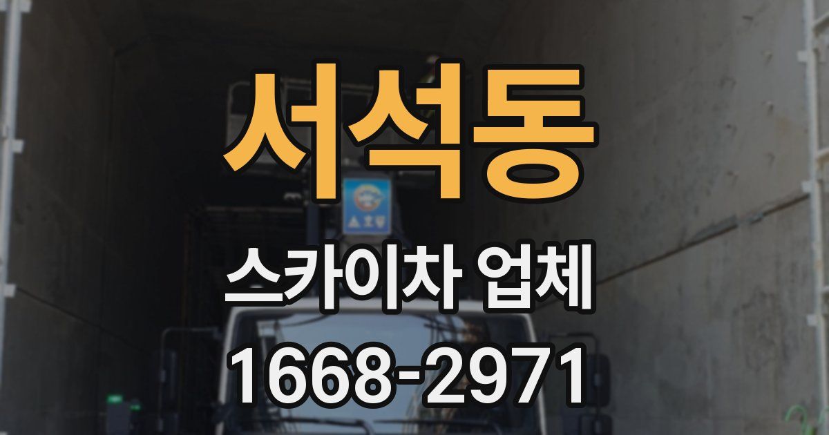서석동 스카이차 업체