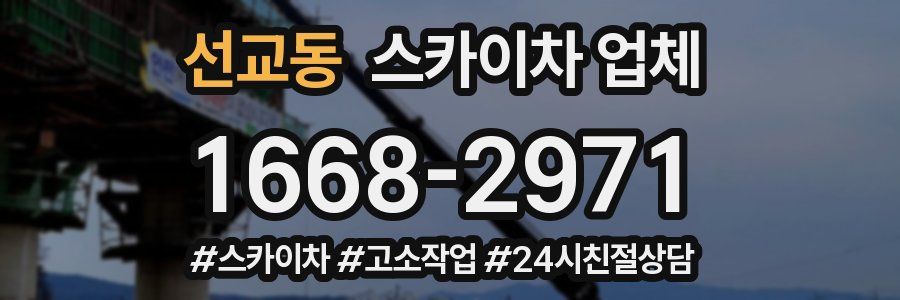 선교동 스카이차 업체