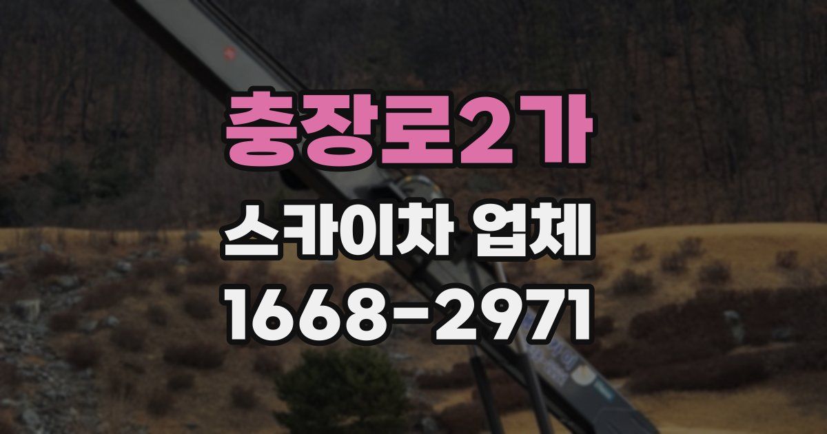 충장로2가 스카이차 업체
