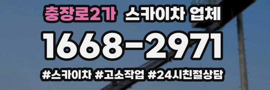 충장로2가 스카이차 업체