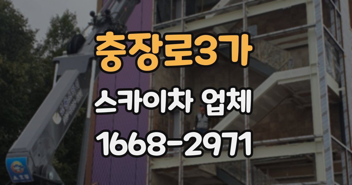 충장로3가 스카이차 업체