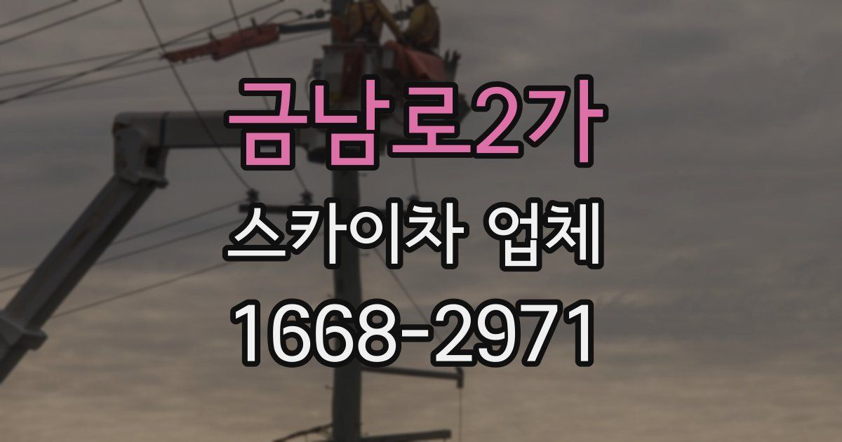 금남로2가 스카이차 업체
