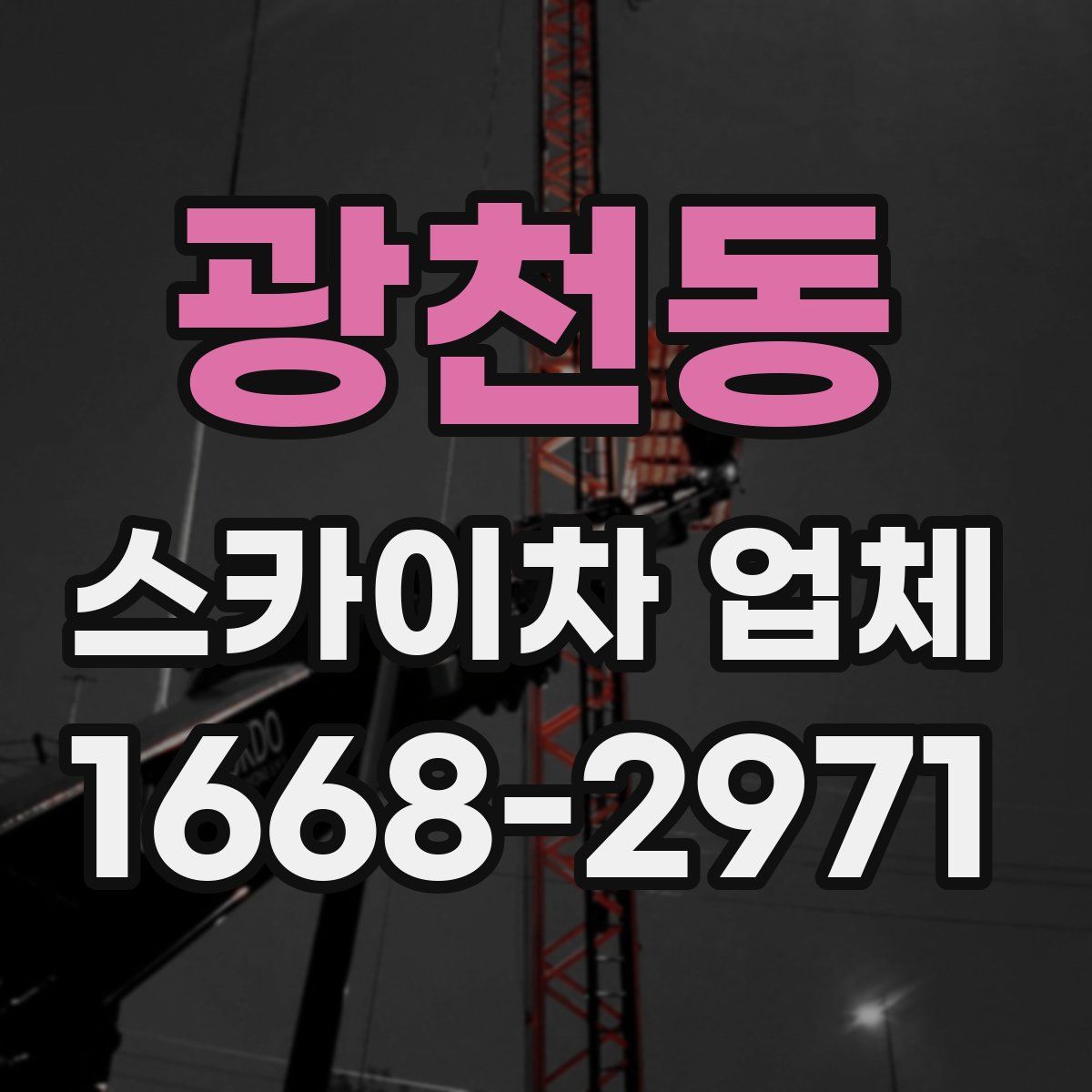 광천동 스카이차 업체
