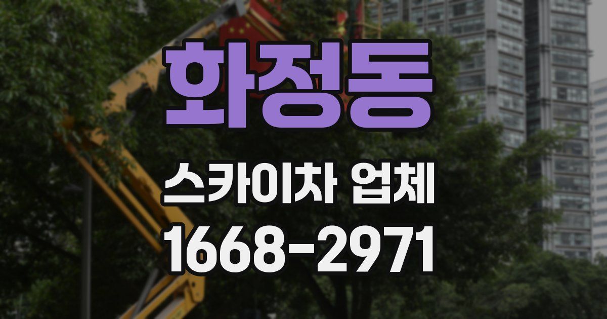 화정동 스카이차 업체