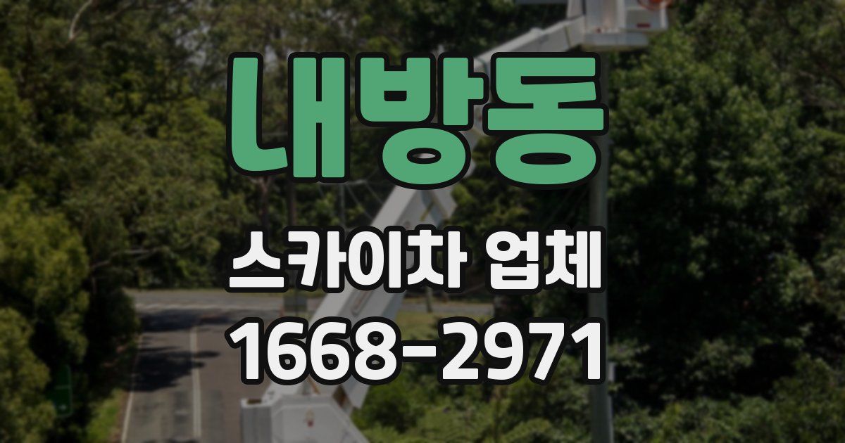 내방동 스카이차 업체