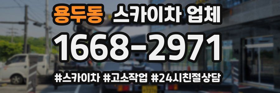 용두동 스카이차 업체