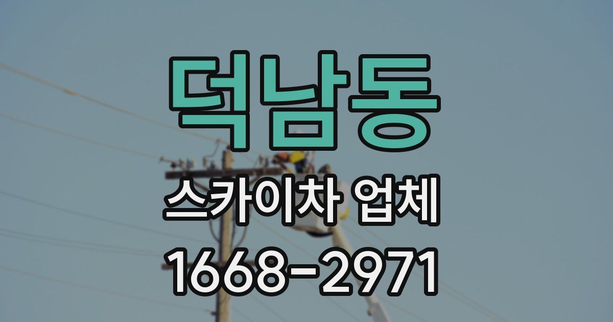 덕남동 스카이차 업체