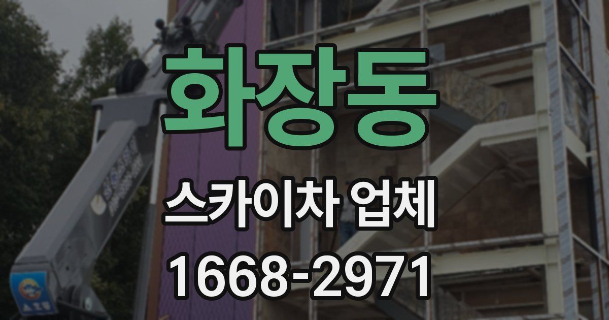 화장동 스카이차 업체
