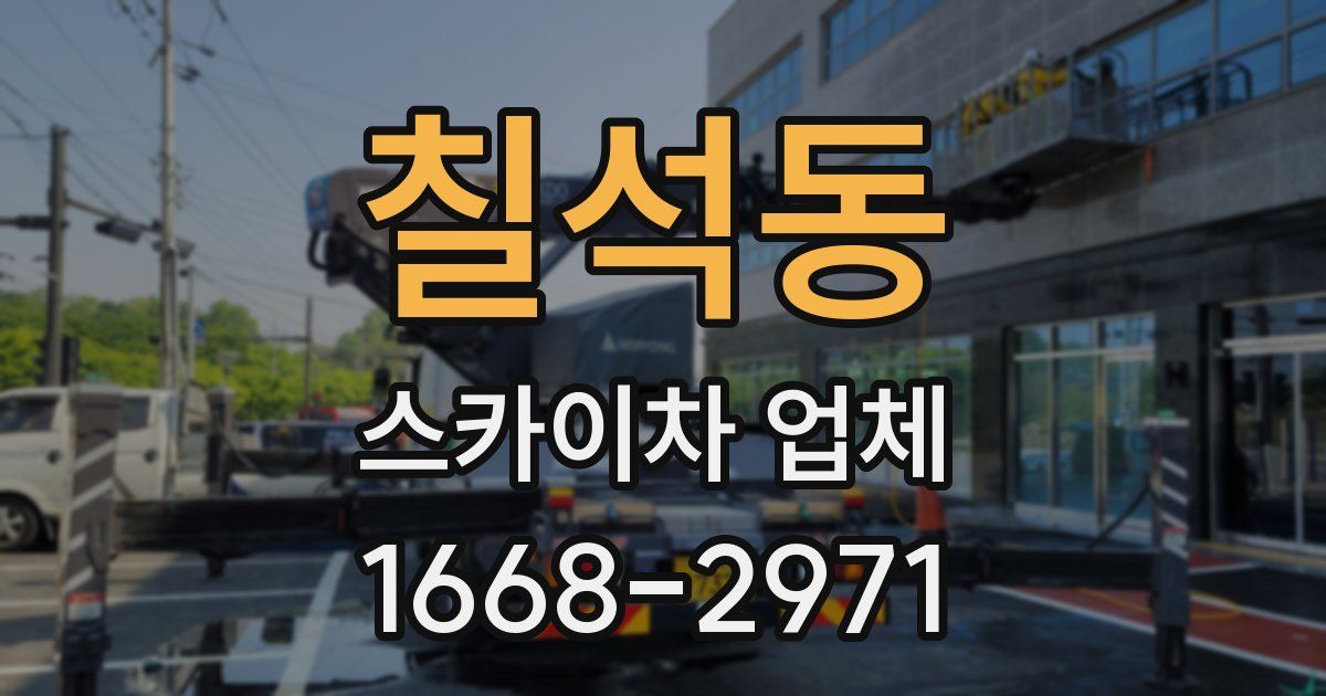 칠석동 스카이차 업체