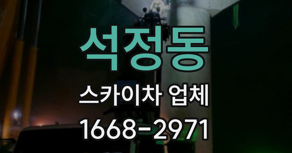 석정동 스카이차 업체
